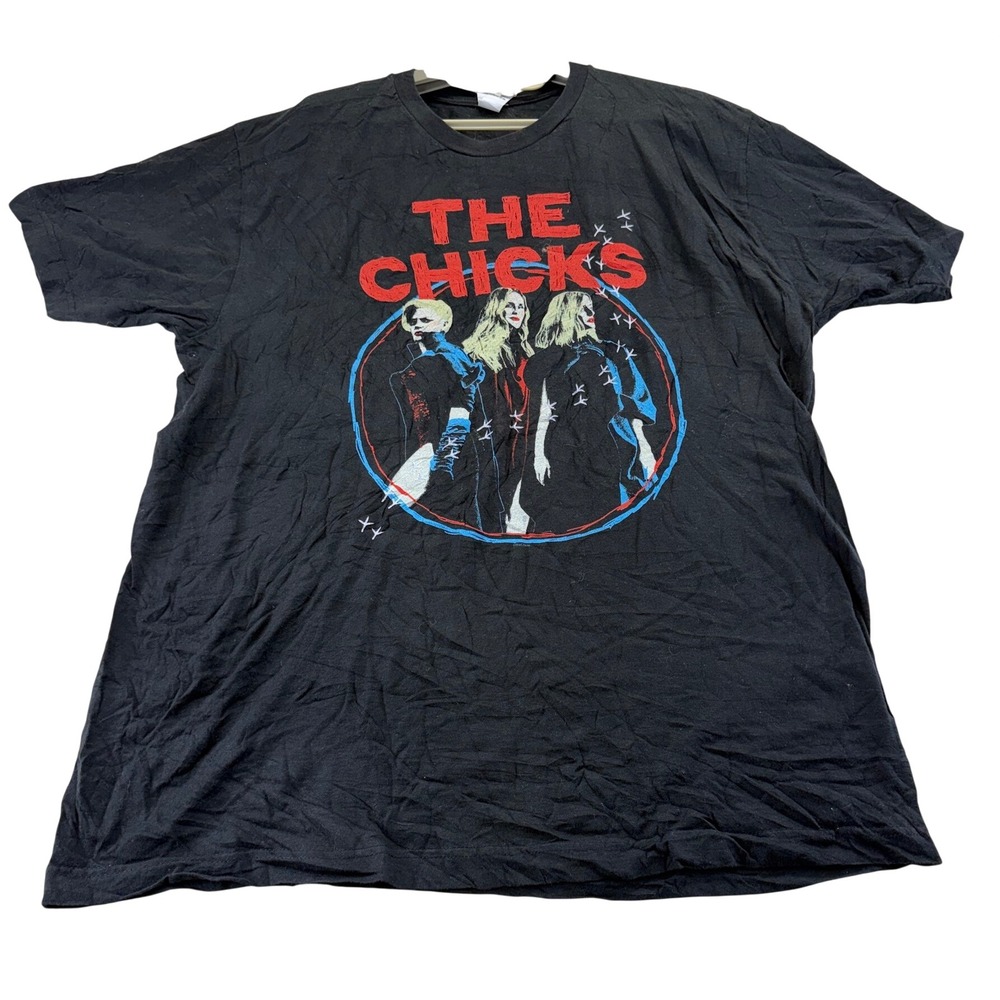 Tultex T-Shirt Unisex L Black The Chicks Tour 2022 Graphic Concert Band Tee